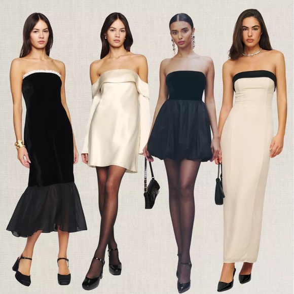 RARE Reformation Illiana white velvet bridal dress - Picture 3 of 12